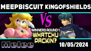Meepbiscuit vs KingOfShields - Melee Singles: Winners Round 1 - WHATCHU PACKIN'? | Peach vs Marth