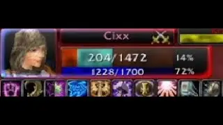 Hardcore Classic WoW druid healing dungeon 7 elites pull near wipe
