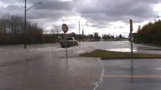 Flooding in Moncton from heavy rain overnight