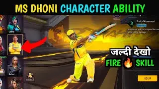 MS DHONI CHARACTER ABILITY FREE FIRE 🔥| FREE FIRE DHONI CHARACTER SKILL | THALA CHARACTER FREE FIRE