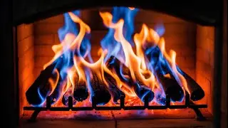 Feel the Comfort of a Modern Fireplace 🔥 Vibrant Flames & Glowing Wood in Ultra HD