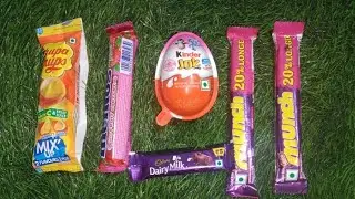 ASMR ultimate edition of & colorful rainbow lollipop with chocolate&unpacking boxing vidio ASMR eat 