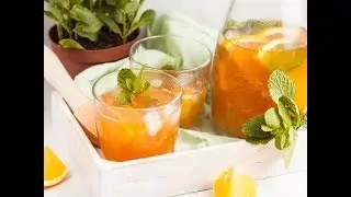 [EN] Orange Iced Tea / مشروب الشاي بالبرتقال - CookingWithAlia - Episode 609