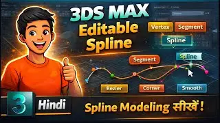 3ds Max Line to Editable Spline, 3ds Max Basics Hindi Chapter 10