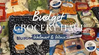 Budget Grocery Haul | Weekly Walmart & Winco Grocery Haul + Meal Plan  🛒