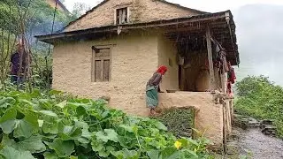 Himalayan village Rainy day in  Nepal.must comfortable himalayan village life.