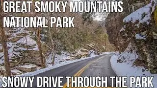 Great Smoky Mountains Snow Storm Drive Down Little River Road 2026 / Elkmont Meigs Falls The Sinks