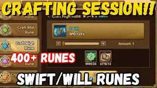 Crafting 400+ Swift Runes and Some Will Runes!!! Speed Chasing!!!