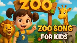 Zoo Song for Kids | Learn Animal Sounds with Fun Cartoon Characters