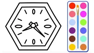 Rainbow Clock Drawing And Colouring For Kids Learning | Learn to Draw and Color for Children