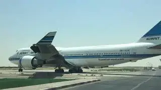 Kuwait Airways B747-400 Passing By Kuwait Airport OKBK KIA