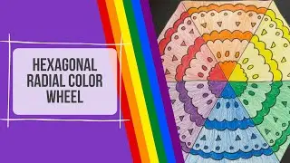 Hexagonal Radial Design Color Wheel