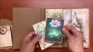 Mini album typu trifold z grafikami od LianaScrap