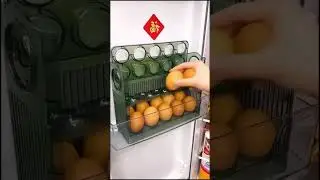 Egg Storage Box: Organize Your Fridge! 🥚 #KitchenHacks #FridgeOrganization #EggStorage