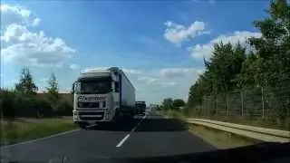 ActionPro X7 first  In Car Test in 720p from  Knetzgau to Westheim in Germany