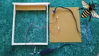 How to use a laptop charger to attach beeswax foundation to Layens frames.