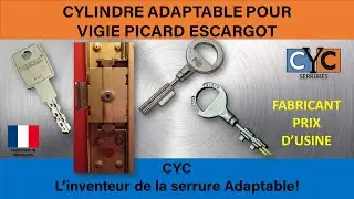 cl&eacute; KABA EXPERT sur serrure VIGIE PICARD remplac&eacute;e par un cylindre adaptable CYC D&Eacute;BRAYABLE