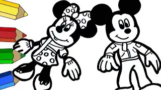 Drawing Mickey Mouse and Minnie Mouse Fall Leaf Dance⭐How to Draw Mickey and Minnie @disneyjunior