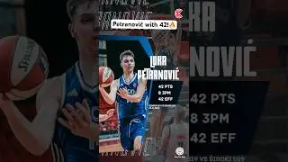 Luka Petranović ON FIRE for the Cibona U19 team! #lukapetranovic #abaliga #cibona #basketball #u19