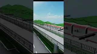 Monorail (Building Phase 1 done) In Grandland Park  #roblox #themeparktycoon2 #themepark
