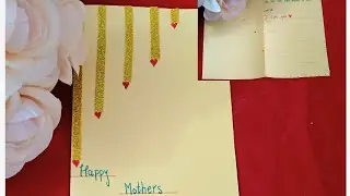 Easy Mother's Day DIY Card 😍 Paper and Glitter Strips💫 | Maham's Art Techniques &mdash; Step-by-step✨️