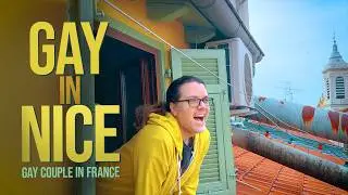 Gay Couple in Nice France: Travel Vlog - Cat Cafe, Farmers Market, & Train Station turned food hall