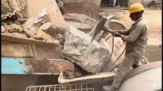 $1,000,000 Rock Crusher JAMMED! 😱 Extreme Effort to Break the Giant Stone