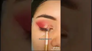 Red and Gold Eyeshadow