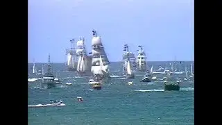 First Fleet Re-Enactment Live from Botany Bay - Australia Day 1988 - Tall Ships