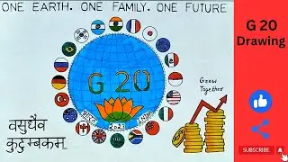 g20 drawing / g20 drawing competition / one earth one family one future drawing / g20 flag drawing