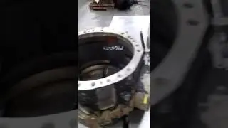 Turning cast iron trunnion on the nomura first