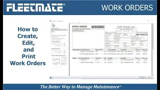 FLEETMATE@WORK Lesson #7 - Work Orders