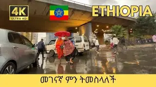 Megenagna ምሽት ጉዞ | Addis Ababa Evening Walk Tour in 4K 🇪🇹