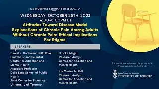 Disease Models of Chronic Pain: Ethical Implications for Stigma