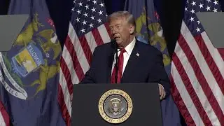 Donald Trump says 'inflation is defeated' during economic speech in Detroit