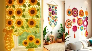 Latest beautiful crochet wall haging//crochet curtains designs 