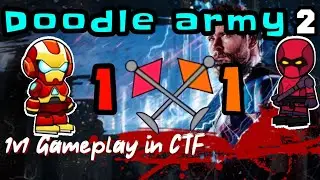 Doodle army 2 - 1v1 Gameplay in CTF 🚩 | da2 mini militia