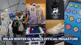 Inside Milan&rsquo;s Official Milano Cortina 2026 Olympic Megastore - Milan Duomo Square- all the Merch