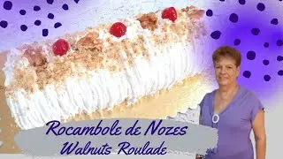 SOBREMESA DE ANO NOVO - ROCAMBOLE DE NOZES CHANTILLY E CEREJAS / Walnuts Rolaude - New Year Dessert