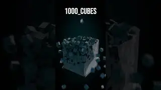 1 Куб против 10 000  кубов | Удовлетворительная физическая симуляция блендера
