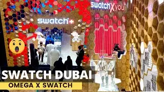 OMEGA x SWATCH MoonSwatch in Dubai!! Shoppers Line up in Mall of the Emirates! [4K] 🇦🇪