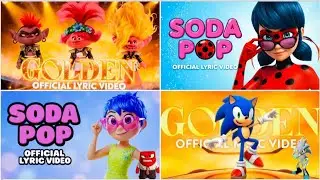 Coffin Dance _Trolls Golden vs Miraculous Cat Noir vs Inside Out vs Sonic /Tiles Hop/#9