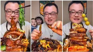 Mukbang#25 :Eat belly pork, 😋😋 Fried skewers. Noodles 🍜🍜#belly #mukbang #yummyfood