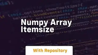 numpy array itemsize
