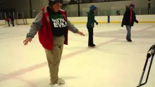Patty Bryant Ice Skating without Walker Part 1