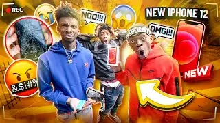 DESTROYING MY FRIENDS PHONE 💔& SURPRISING HIM WITH A NEW IPHONE 12!