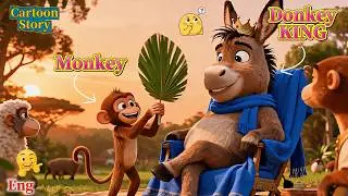 The Donkey King | New Year Gift | Animated Stories | English Cartoon | PunToon Kids | Bedtime Story