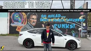 Автопутешествие на Tesla по суперзарядным станциям в Вегасе