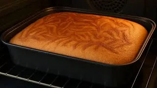This Vanilla Cake with Caramel Sauce Melts in Your Mouth! Easy For Beginners!