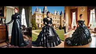 Edwardian and Victorian Style Reinvented: Leather Bustle Dresses